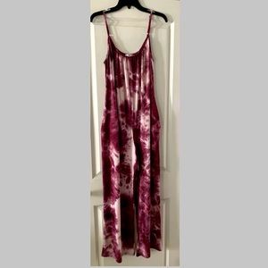 Socialite sleeveless tie dye wide leg jumpsuit